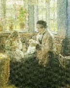 Laurits Tuxen, kunstnerens moder bertha tuxen med barnebarnet nina